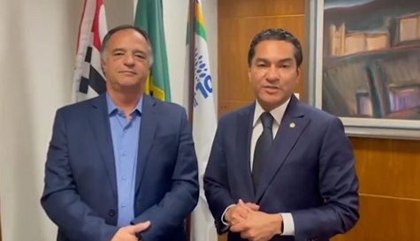 Mauro Tramonte e o deputado federal Marcos Pereira, ambos do Republicanos, se reuniram para tratar da pré-candidatura do jornalista à Prefeitura de Belo Horizonte