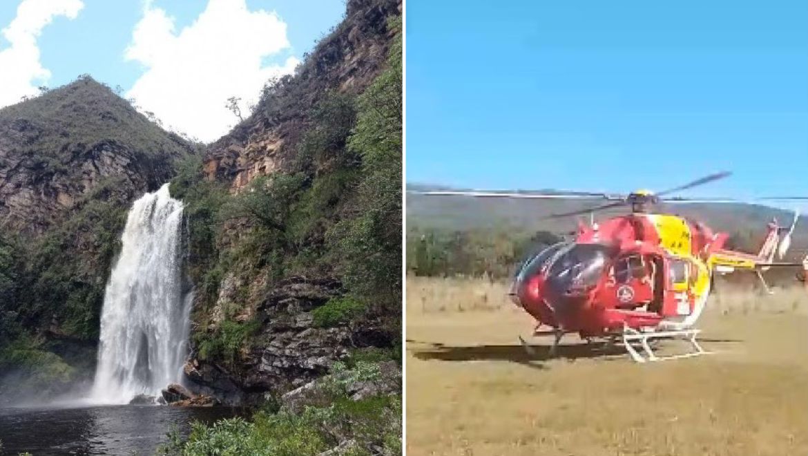Vítima sofreu queda em local de difícil acesso, dentro do Parque Nacional Serra do Cipó