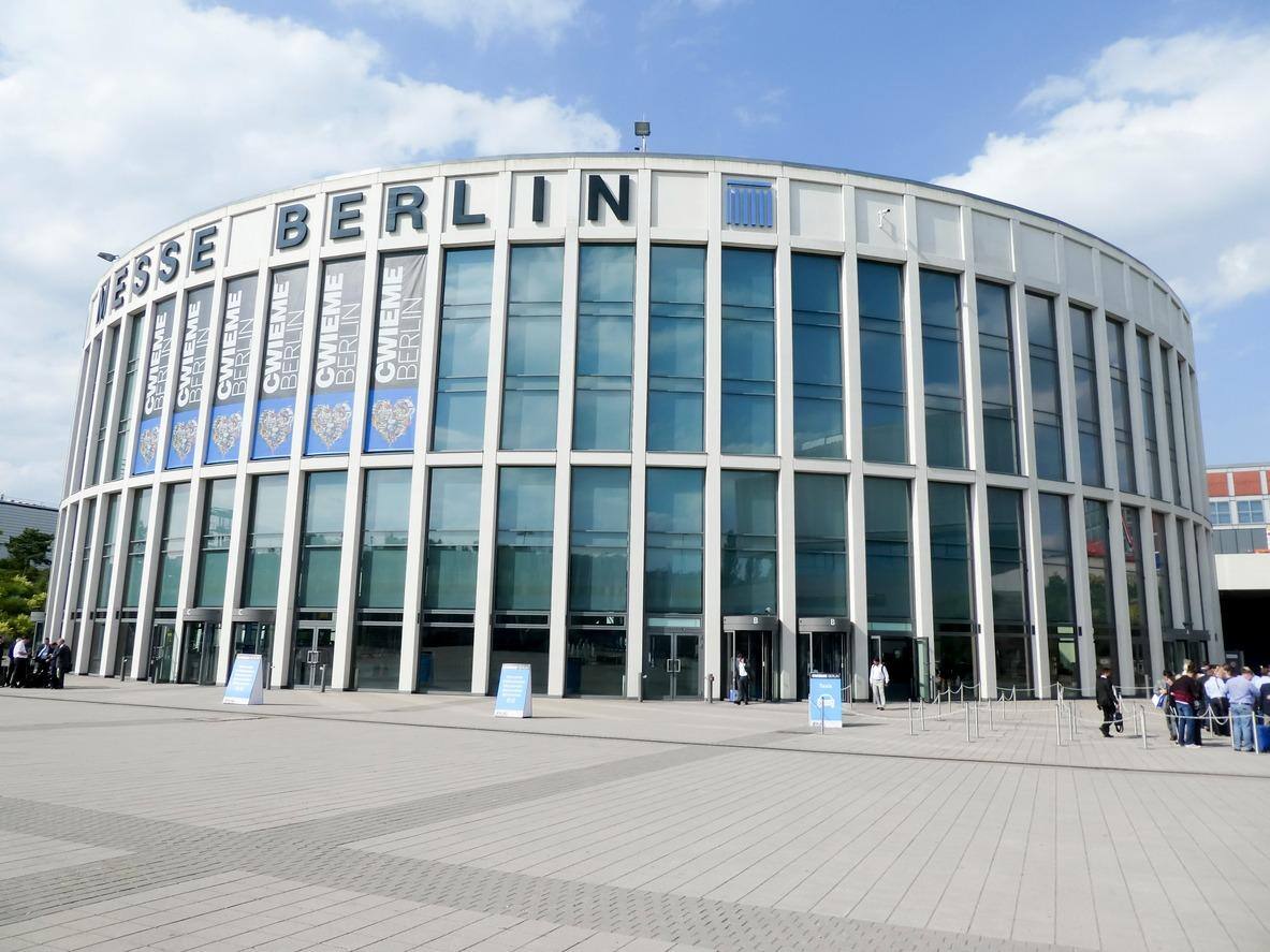 O Centro de Eventos Berliner Exhibition Grounds, ou Messe Berlin, onde acontece a feira de turismo