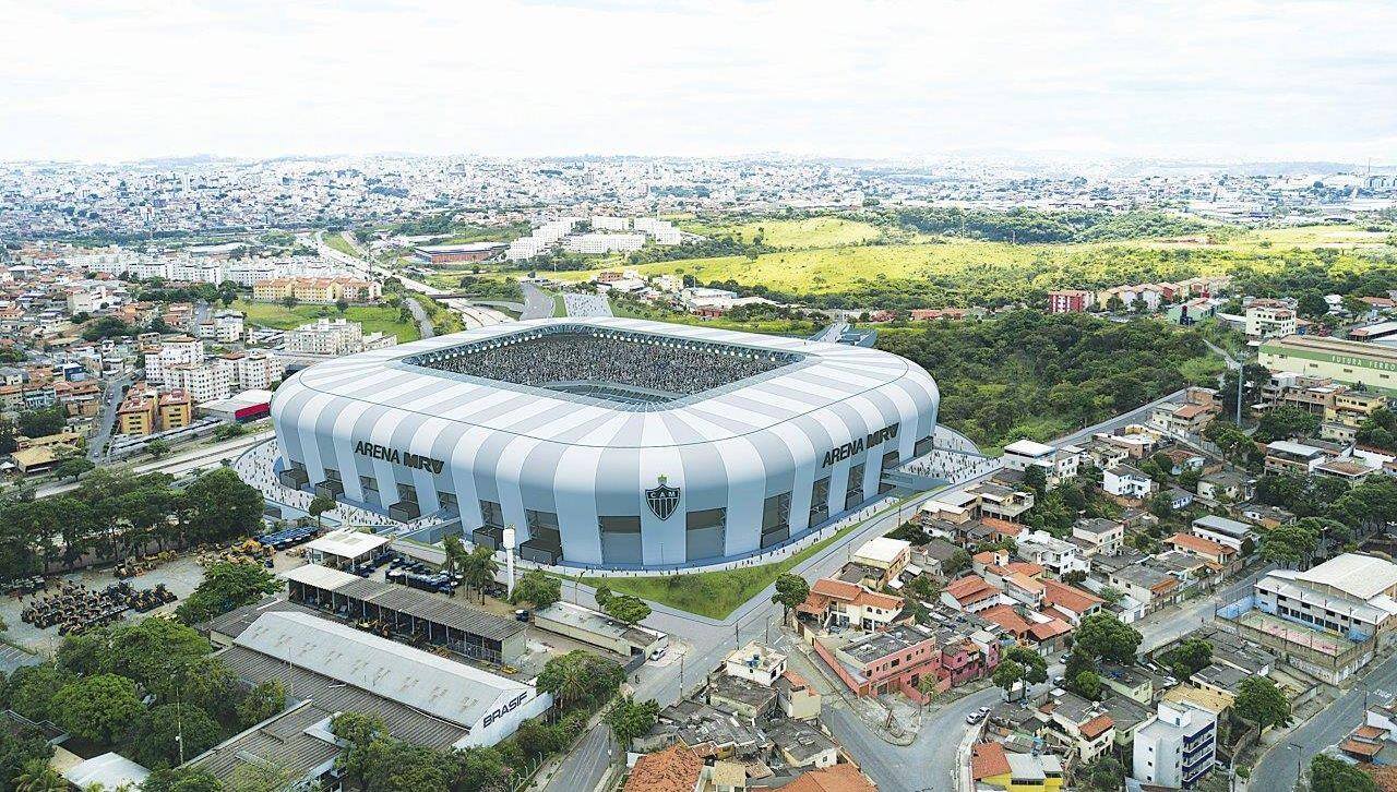 Estádio atleticano mudará a paisagem na região do bairro Califórnia, em Belo Horizonte
