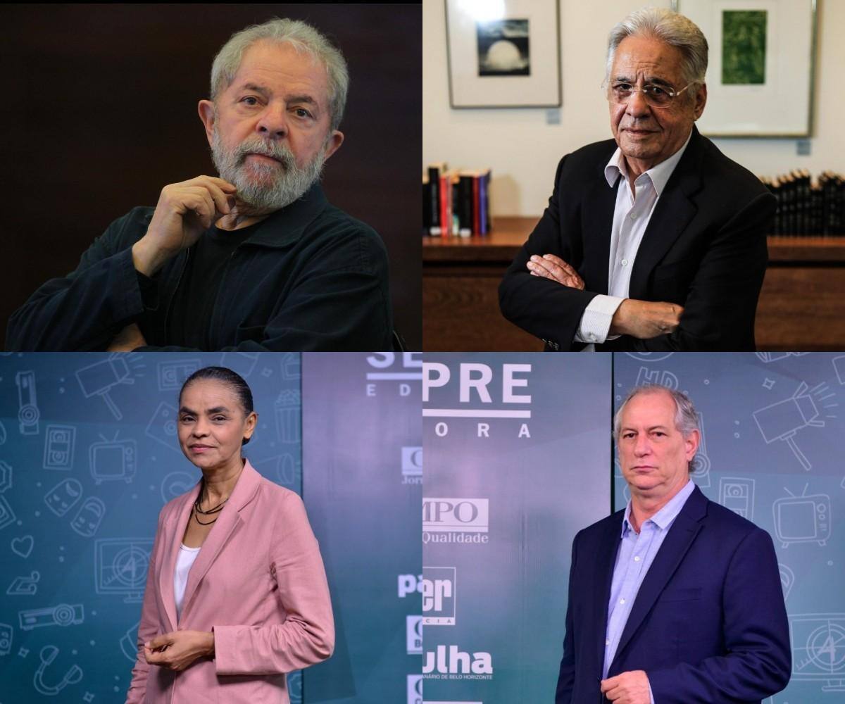 Lula, FHC, Marina Silva e Ciro Gomes devem participar em campanhas eleitorais deste ano