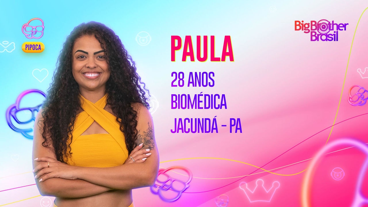 A biomédica Paula, que estava na Casa de Vidro,  está no BBB 23