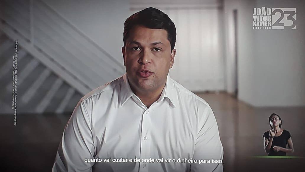 Candidato pelo Cidadania, João Vítor Xavier em seu primeiro programa no horário gratuito na TV.