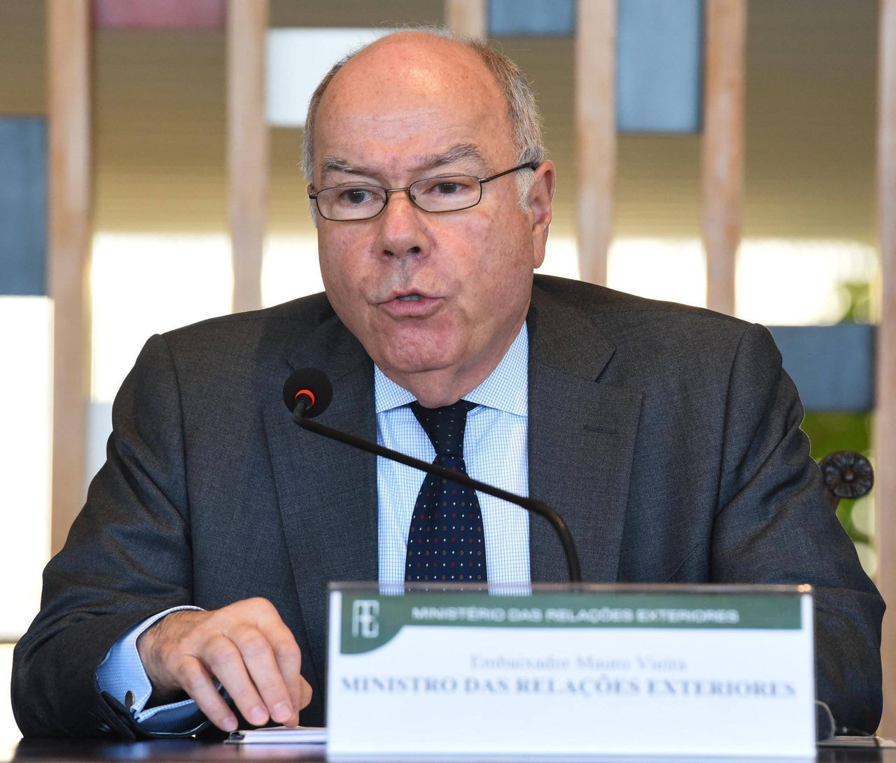O ministro de Estado das Relações Exteriores, embaixador Mauro Luiz Iecker Vieira