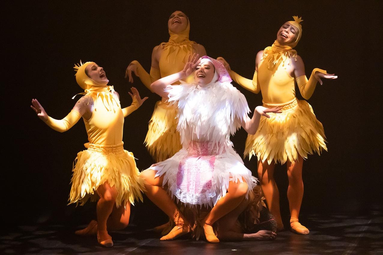 Cena de O Patinho Feio com o Ballet Jovem de Minas Gerais