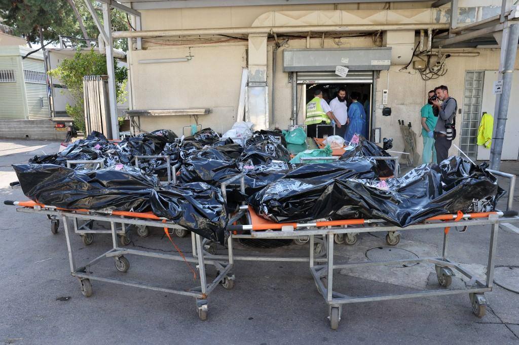 Corpos de vítimas dos ataques do Hamas em israel 16102023
