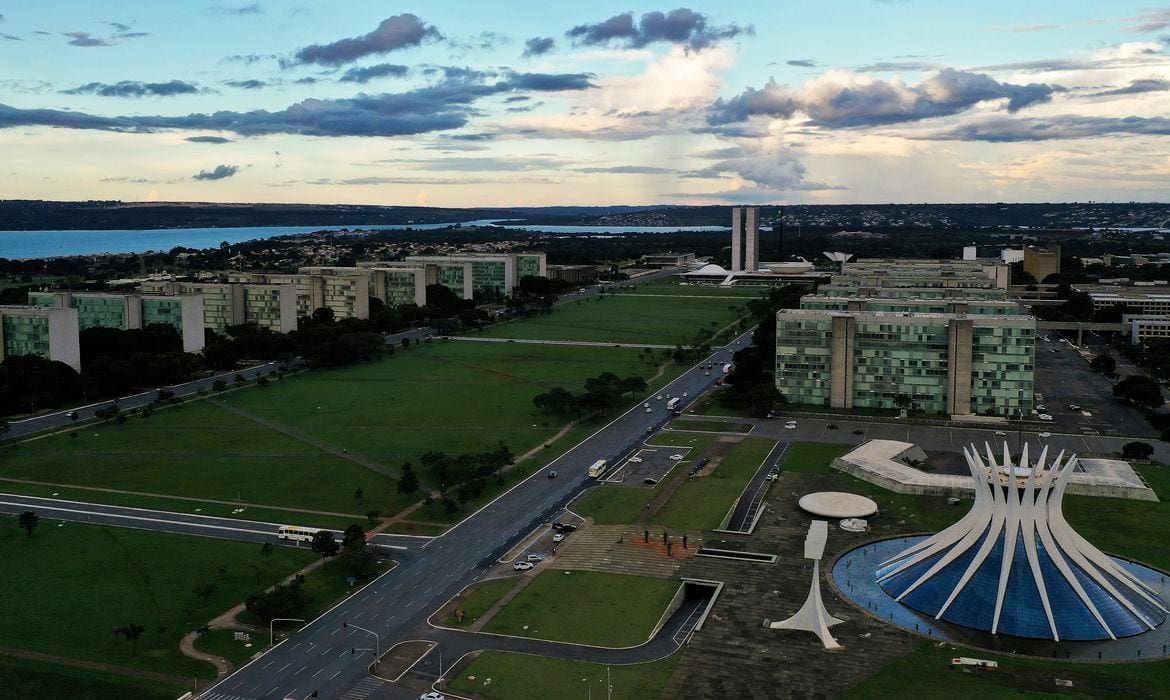 Na imagem, a Esplanada dos Ministérios, em Brasília