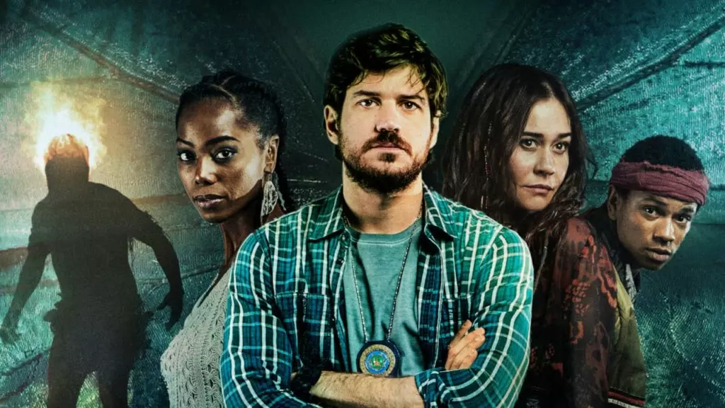 Marco Pigossi, Alessandra Negrini, Jéssica Córes e Wesley Guimarães - (Divulgação/Netflix)