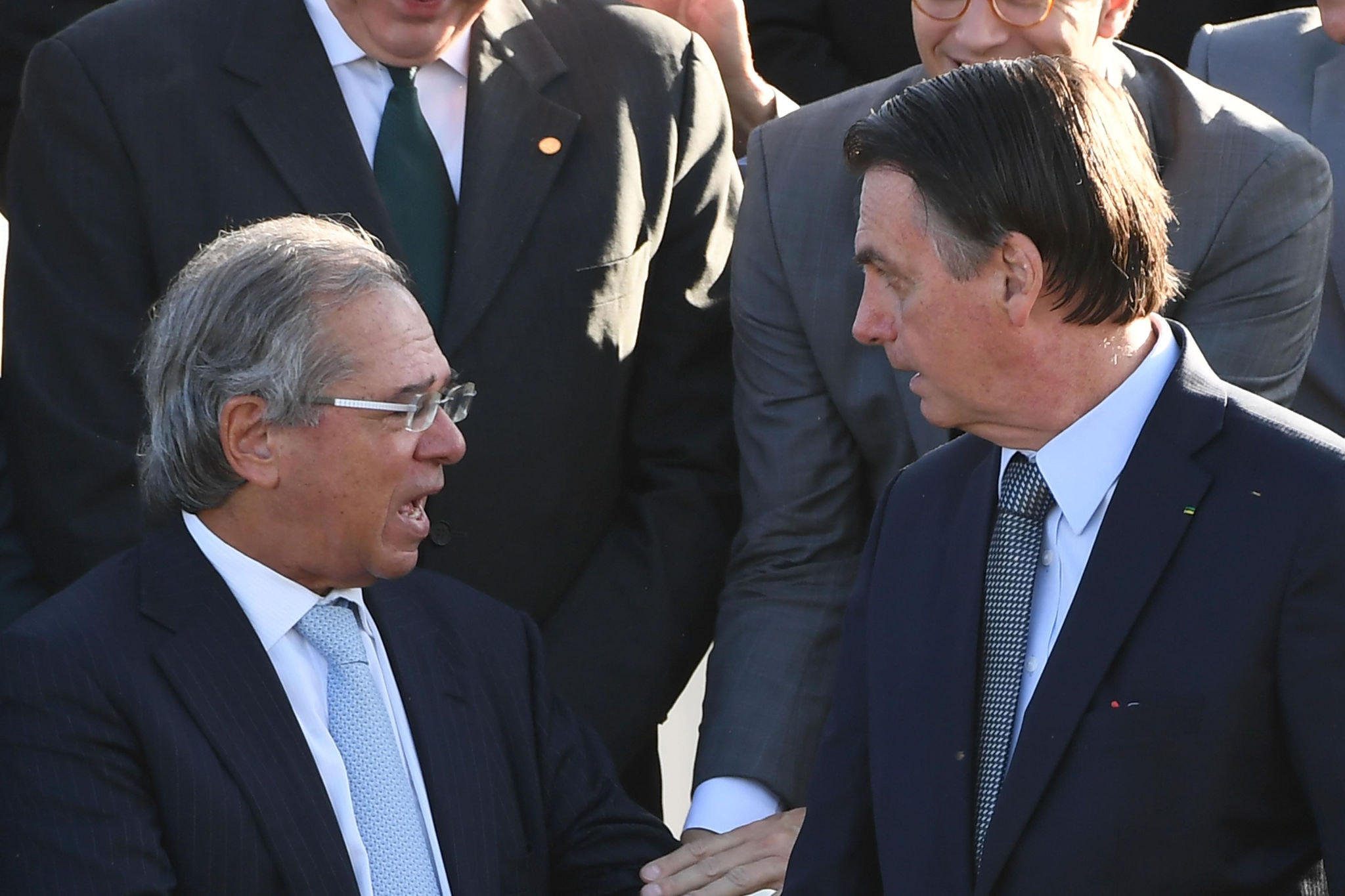 O ministro da Economia, Paulo Guedes, e o presidente da República, Jair Bolsonaro