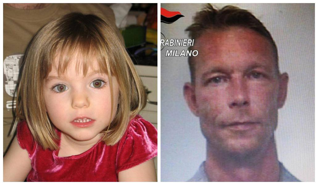 A menina britânica Madeleine McCann, desaparecida em 2007 e o acusado Christian Brueckner