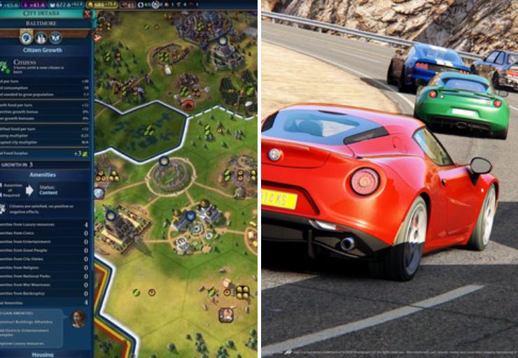 Sid Meier’s Civilization VI e Assetto Corsa podem ser comprados por R$ 6,45 e R$ 5,99, respectivamente 