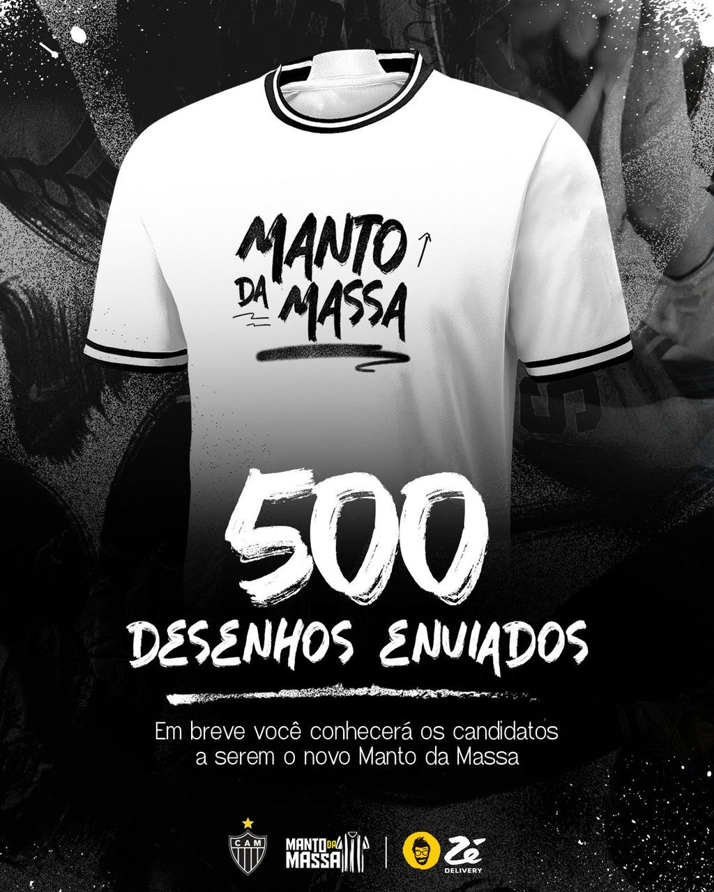 Atlético divulga ter recebido cerca de 500 desenhos para concurso do Manto da Massa 2024
