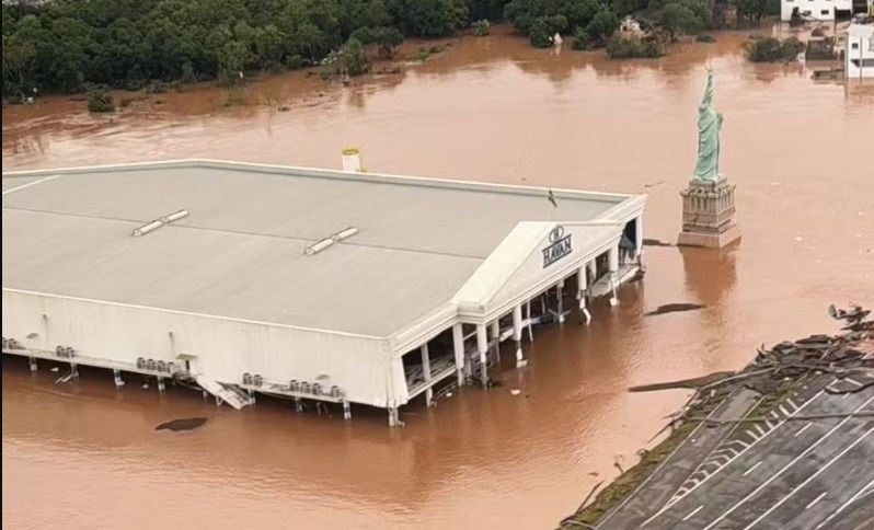 Loja da Havan, inclusive, foi uma das empresas afetadas pelas enchentes no Sul
