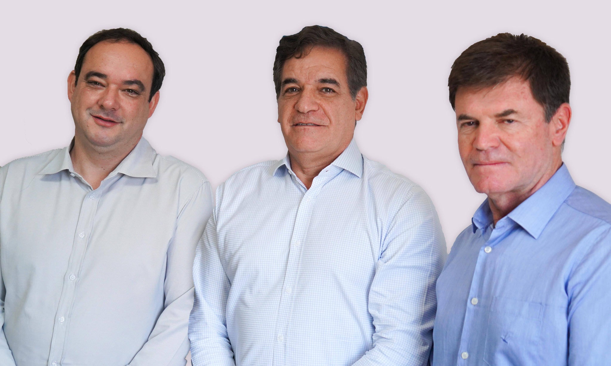 Lideranças unidas. O presidente do Sistema Fiemg, Flávio Roscoe; o presidente do Sistema Fecomércio MG, Nadim Donato; e o presidente do Sistema Faemg, Antônio Pitangui de Salvo discutem ações conjuntas para o desenvolvimento de Minas Gerais.