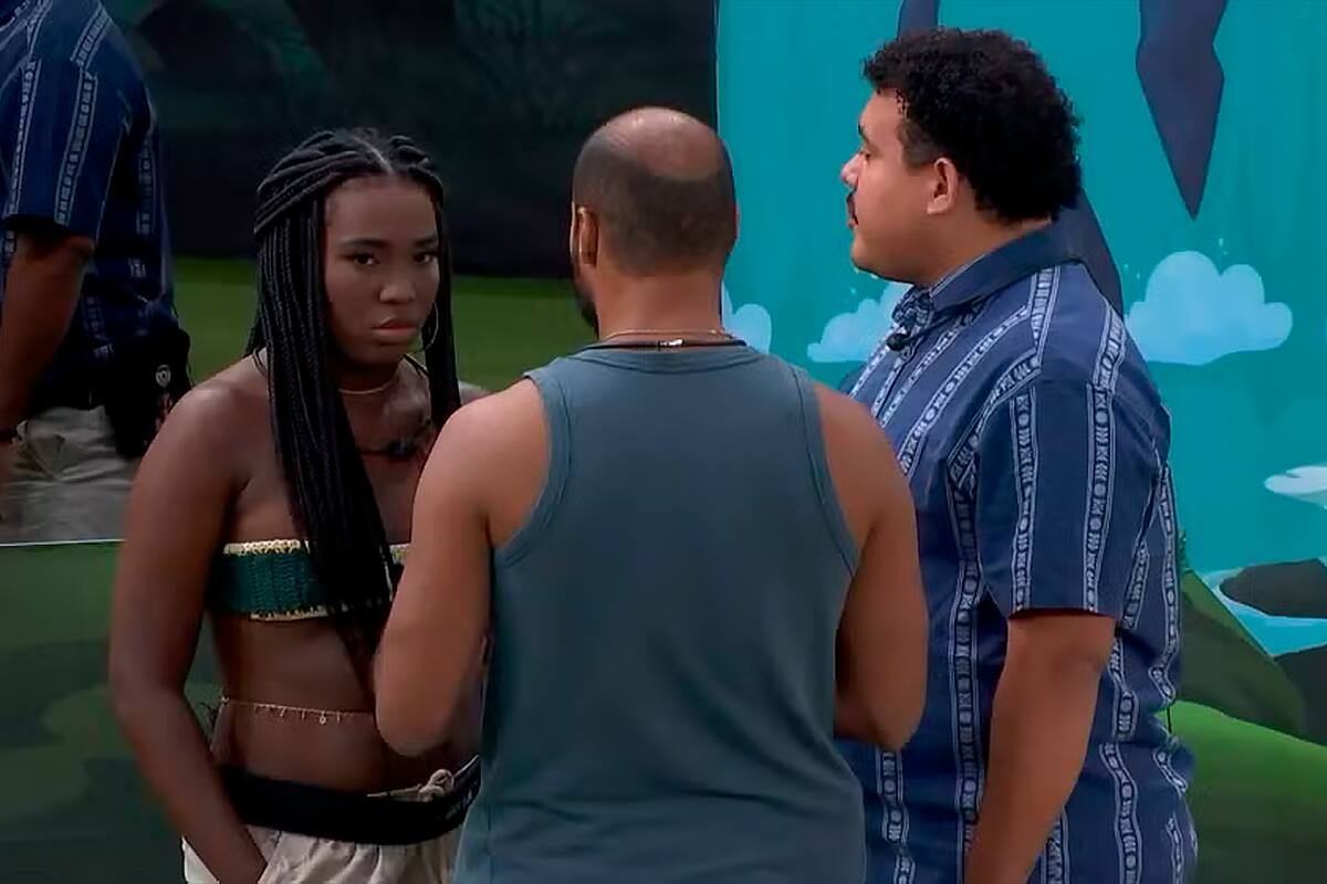 Leidy Elin conversa com Marcus Vinícius e Lucas Henrique no BBB 24