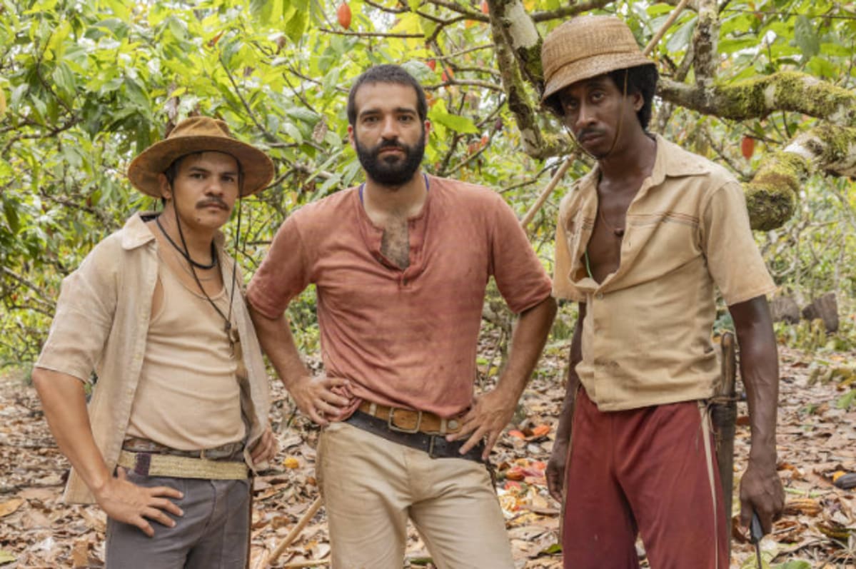 Os atores Adanilo (Diocleciano), Humberto Carrão (José Inocêncio) e Evaldo Macarrão (Jupará)