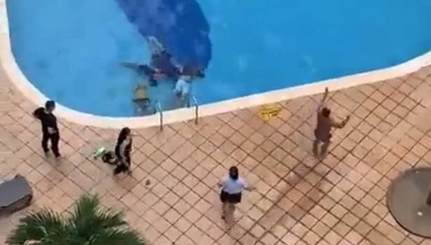 Grupo é eletrocutado dentro de uma piscina em Neiva, na Colômbia