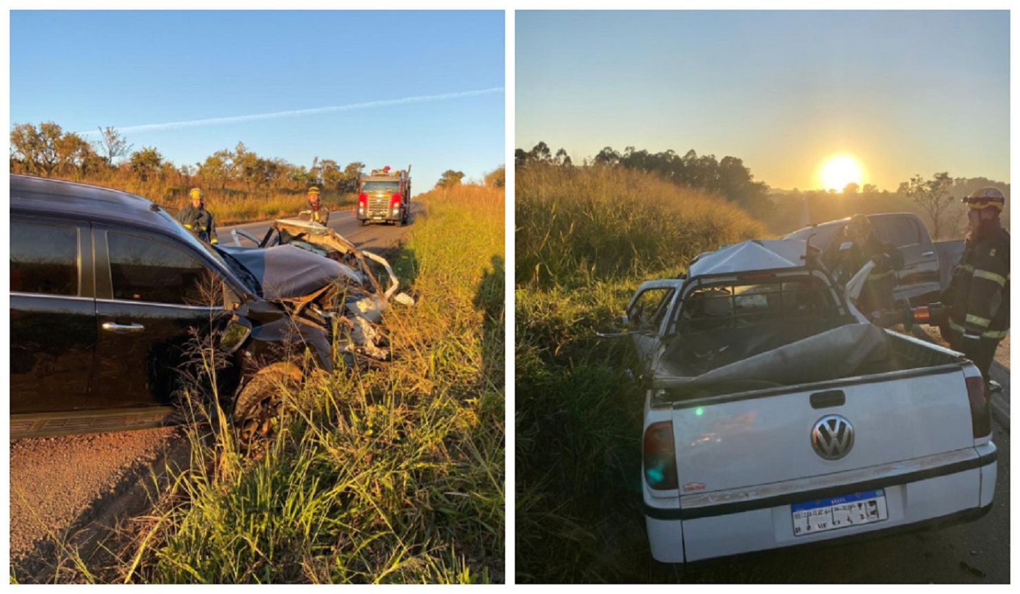 Veículos colidiram nas primeiras horas da manhã desta quinta (19)