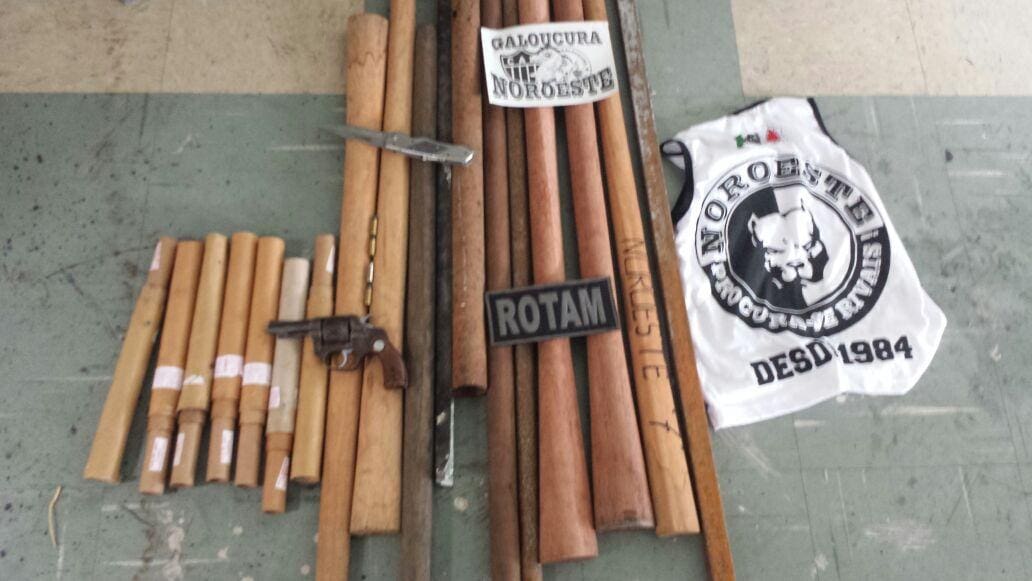Objetos foram encontrados na sede da Galoucura, torcida organizada do Atlético 