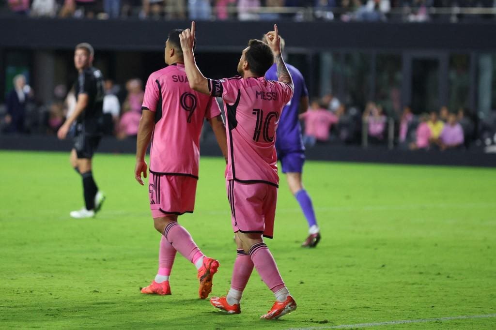 Messi comemora gol em vitória do Inter Miami