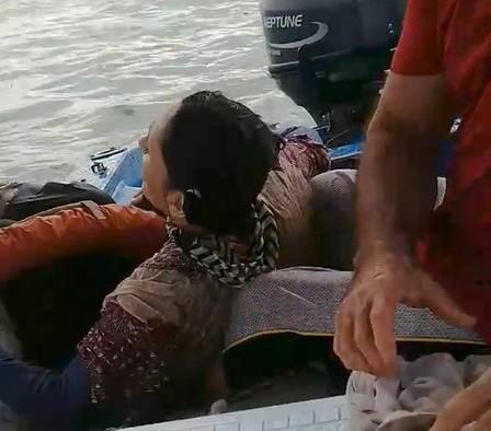 Angélica foi resgatada por pescadores