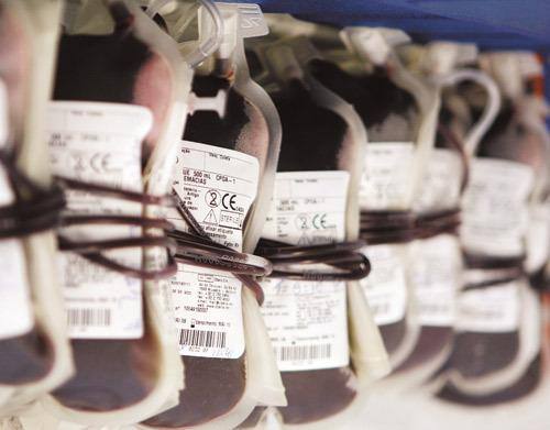 Transfusão São coletadas 4 milhões de bolsas de sangue por ano no país, sendo 3,5 milhões no serviço público