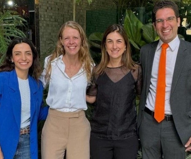 Luísa Barreto se encontrou com os três vereadores do Novo em almoço nesta terça-feira (14)
