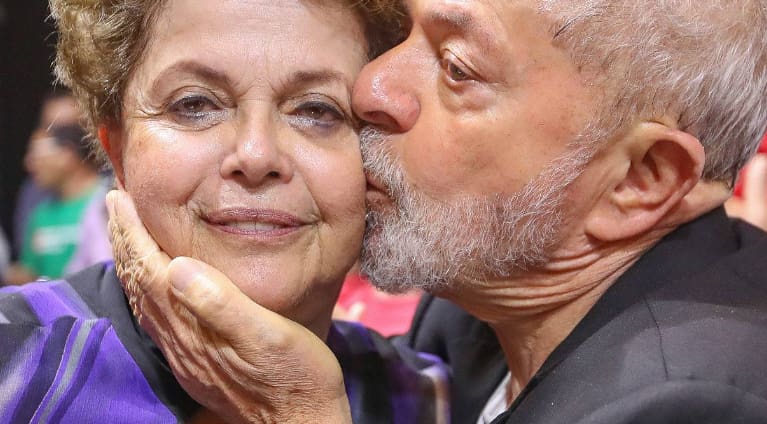 O presidente da República, Luiz Inácio Lula da Silve, e a presidente dos Brics, Dilam