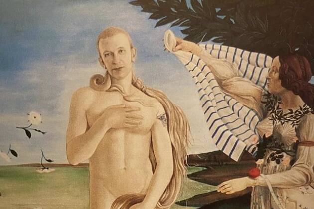 Reprodução feita por Jean Paul Gaultier de 'O Nascimento de Vênus' do pintor renascentista Sandro Botticelli