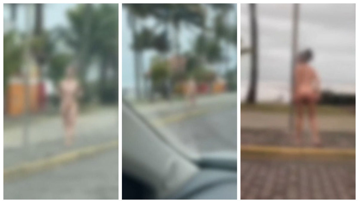 Mulher nua andou pelas ruas de Itanhaém após, segundo ela, matar o pai