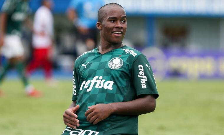 Endrick marcou dois gols na vitória do Palmeiras