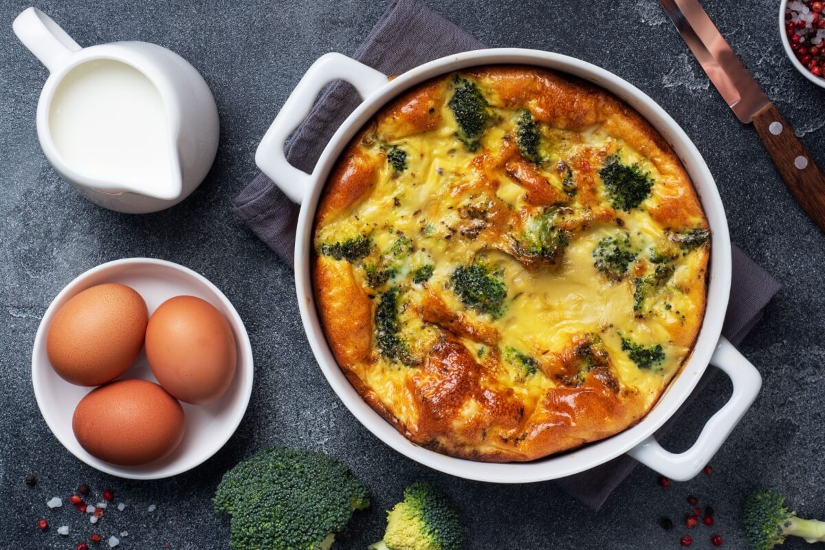 Omelete de brócolis