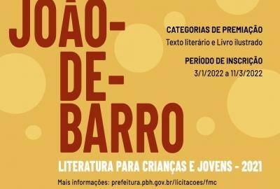 Prefeitura de Belo Horizonte lança edital do Concurso  Nacional de Literatura João-de-Barro