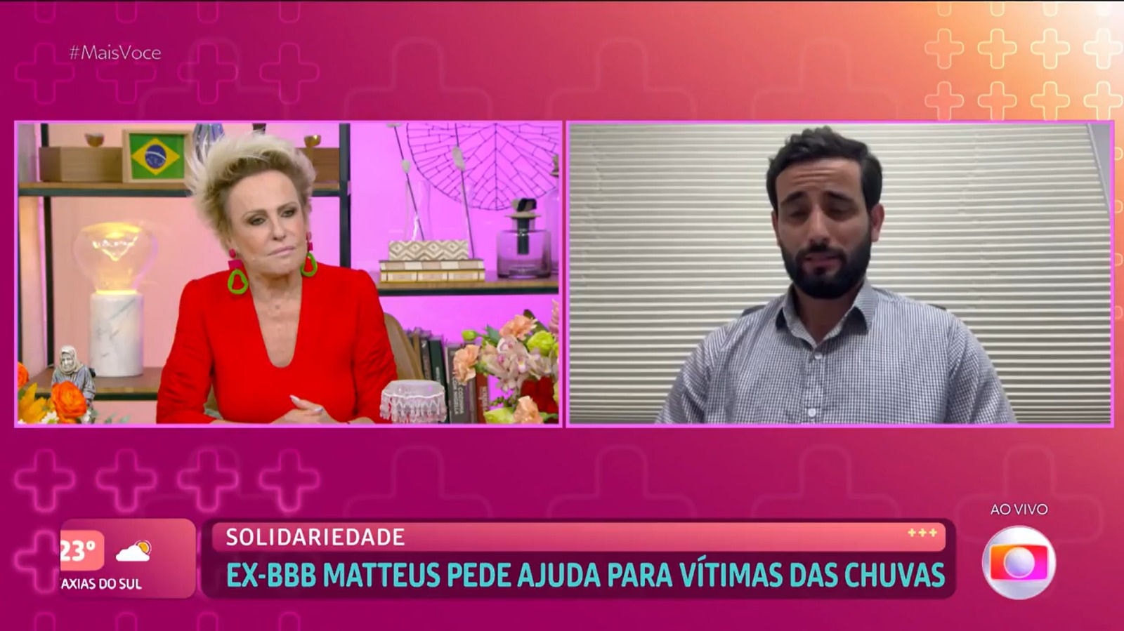 Ana Maria Braga e Matteus Amaral