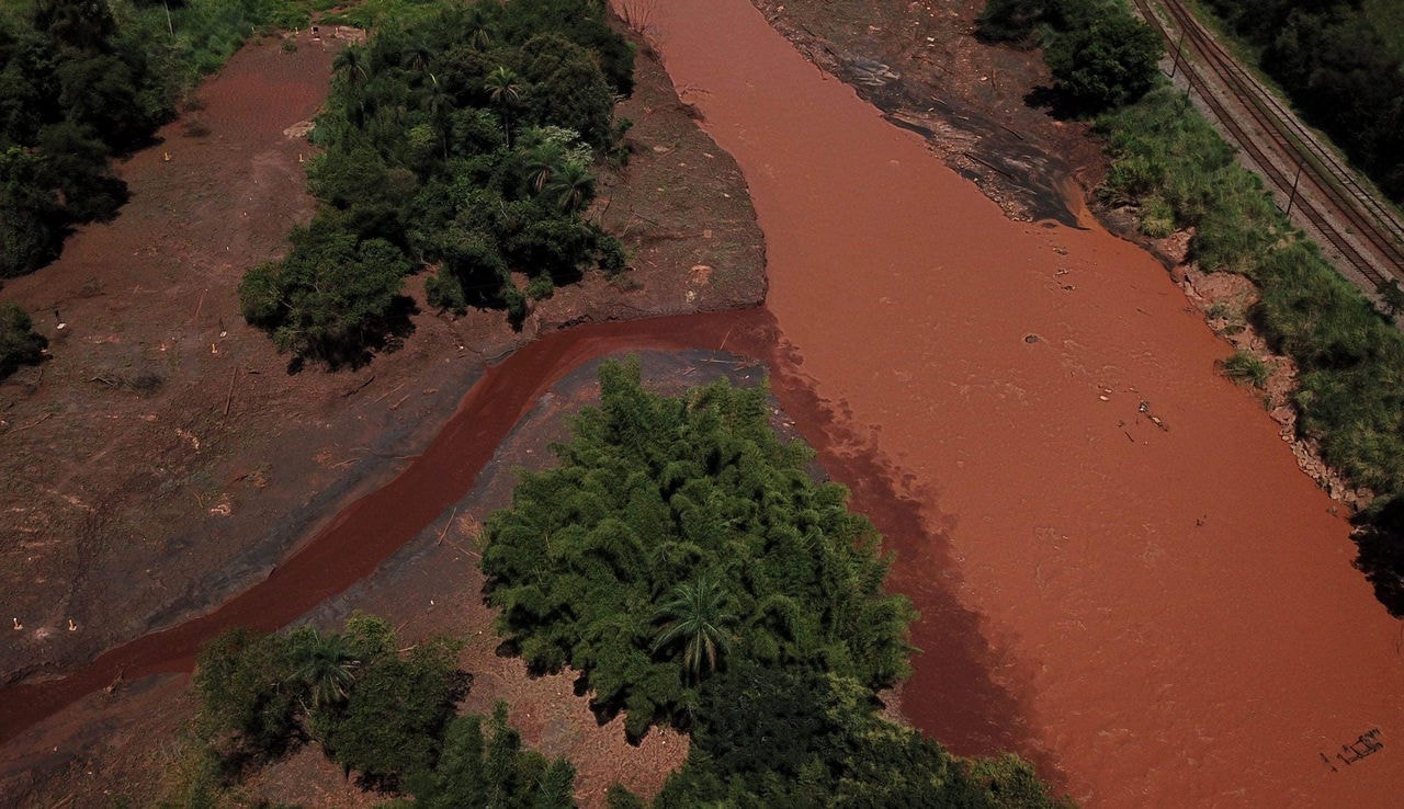 Rio Paraopeba afetado pelo rompimento da Vale em Brumadinho