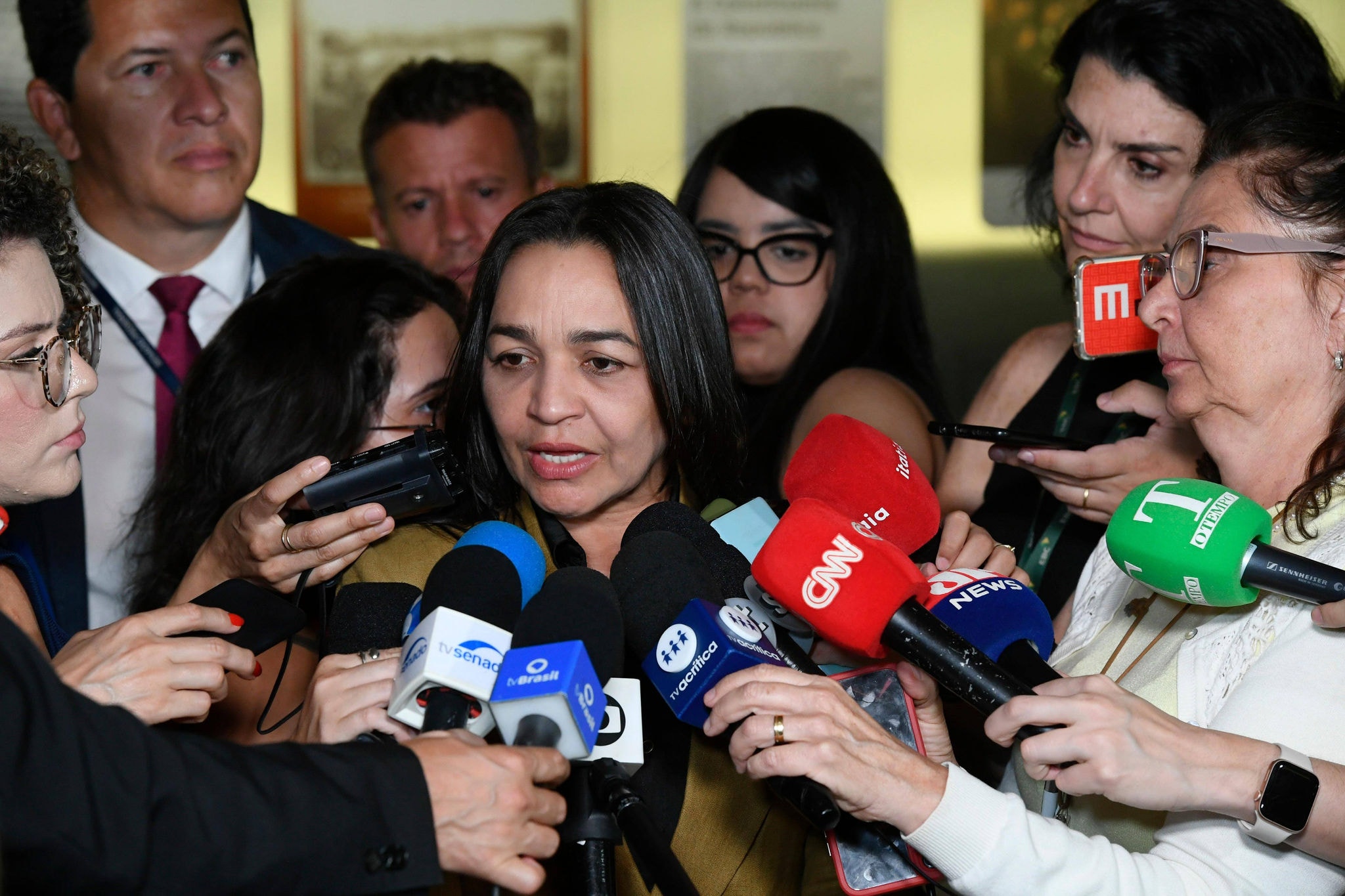 Eliziane Gama, relatora da CPMI do 8 de Janeiro, após a apresentação do parecer