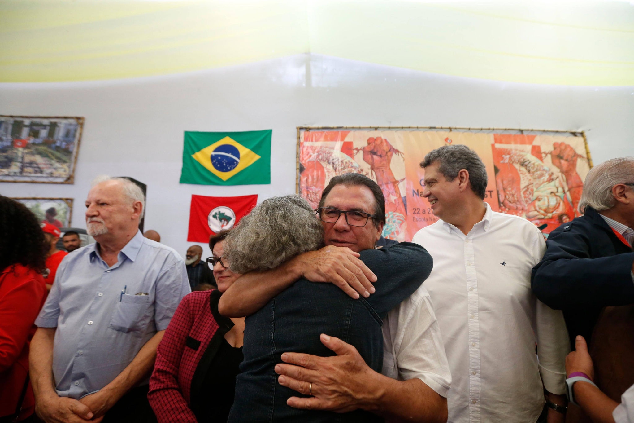 Ministro do Trabalho e Emprego, Luiz Marinho, durante evento em celebração aos 40 anos do MST, em Guararema, interior de São Paulo