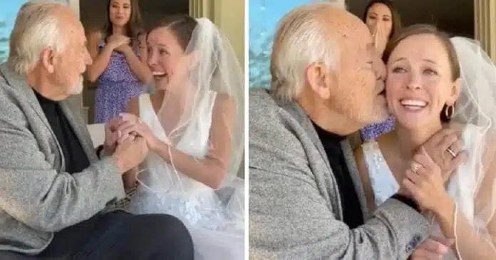 Pai com Alzheimer reconhece filha no dia do seu casamento:
