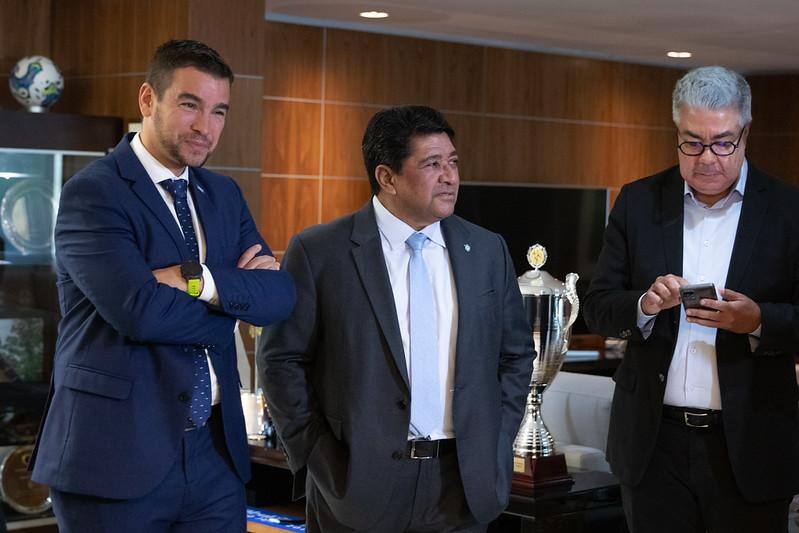 Reunião entre membros da Fifa e o presidente da CBF, Ednaldo Rodrigues