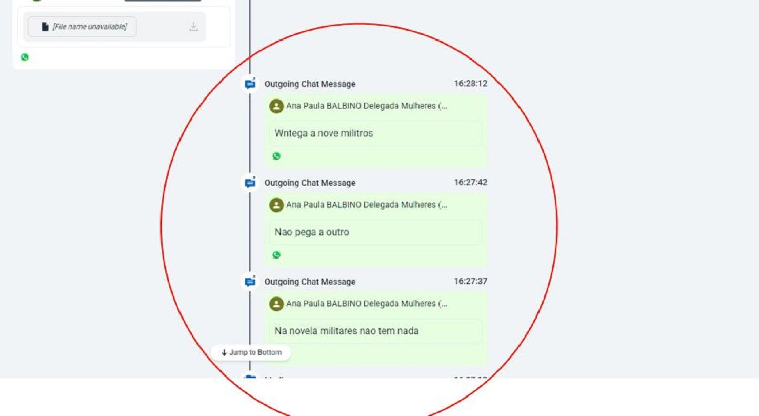 Renê chegou a mandar mensagem para a delegada de dentro da delegacia