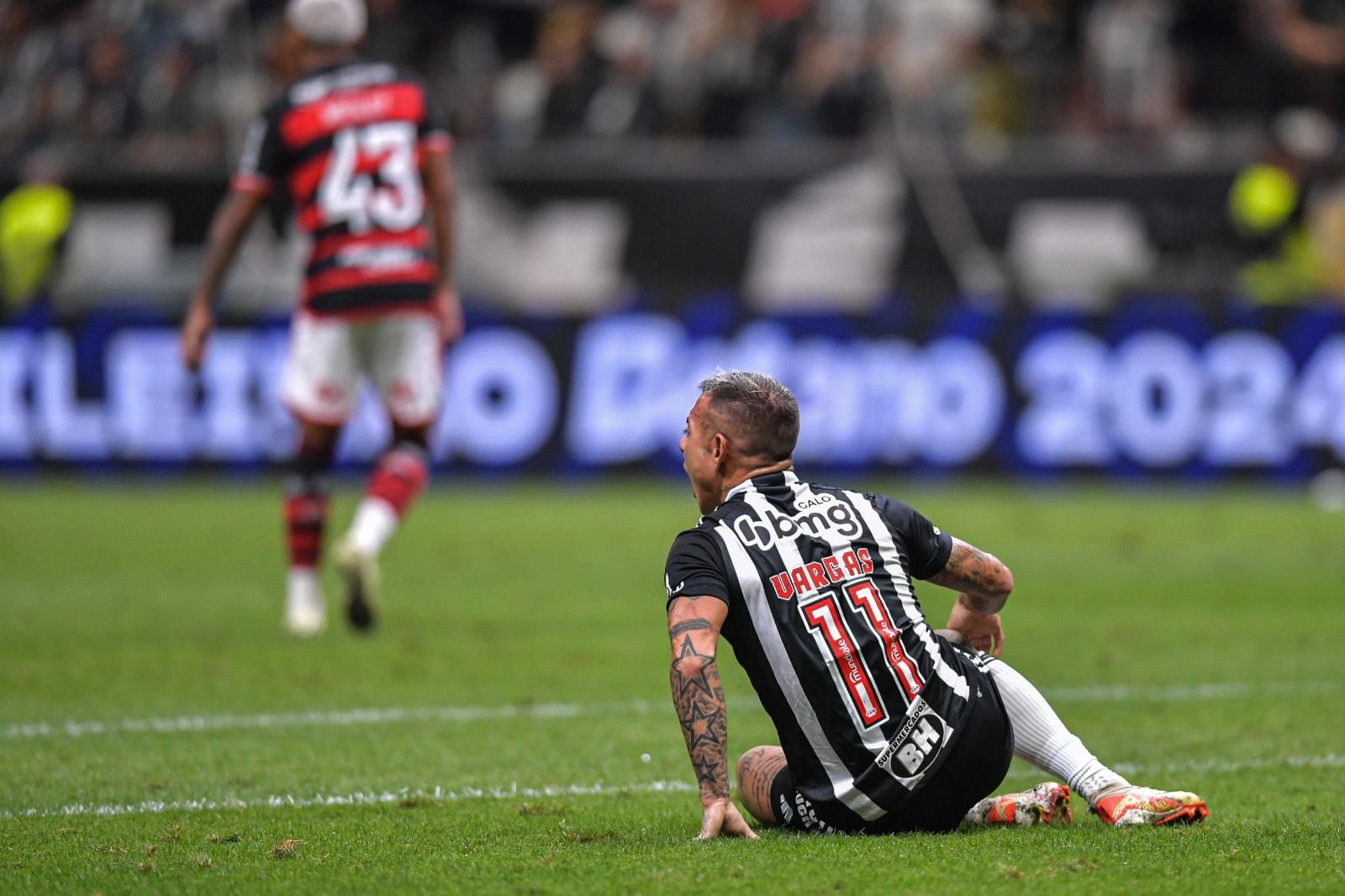 Atacante Vargas passou em branco na derrota do Galo para o Flamengo na Arena MRV
