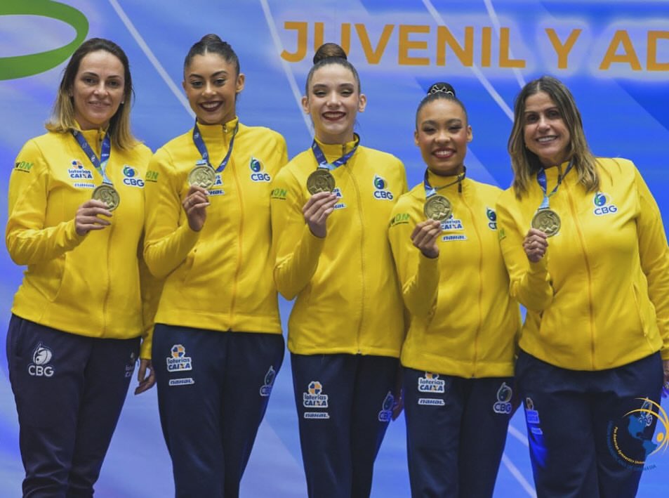 Equipe de ginástica rítmica do Brasil faturou medalhas na Guatemala 