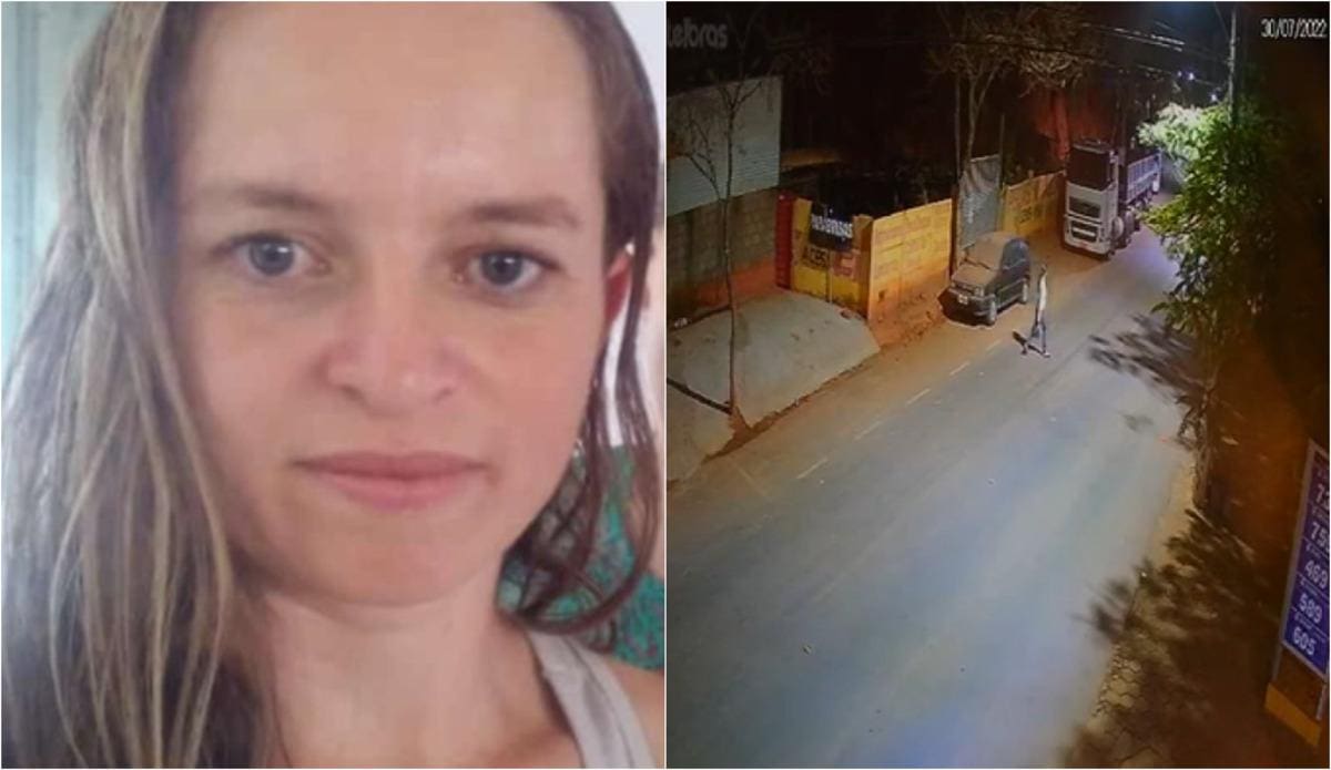 Câmeras de segurança flagraram Marina caminhando