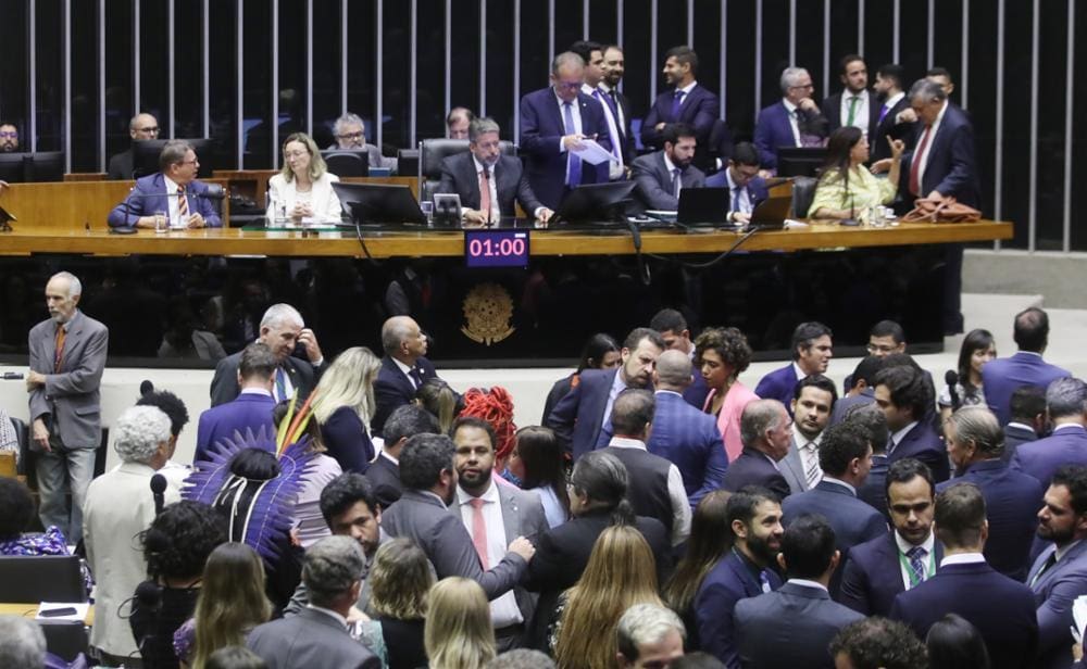 Plenário da Câmara dos Deputados durante a votação