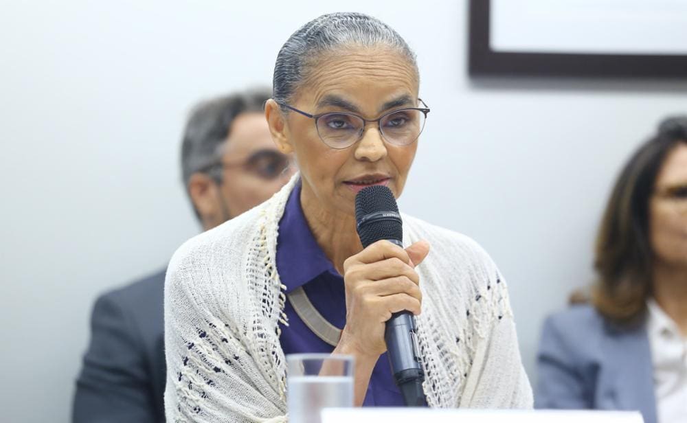 A ministra do Meio Ambiente, Marina Silva, em audiência na Câmara dos Deputados