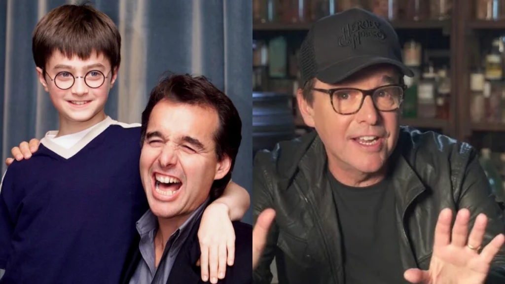 Chris Columbus e Daniel Radcliffe, intérprete de Harry Potter nos filmes