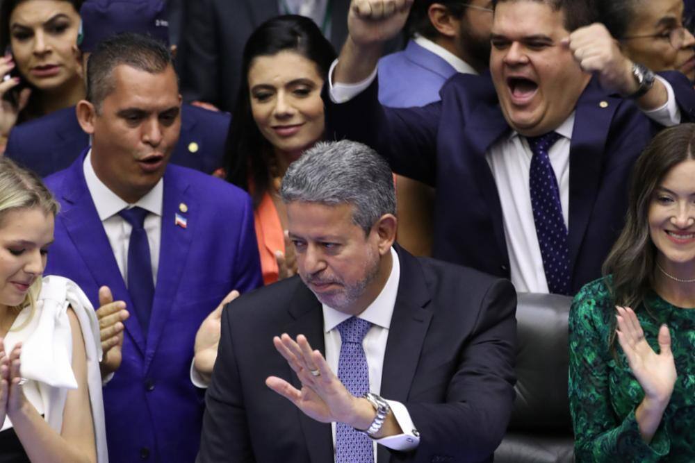 Na imagem, o presidente reeleito da Câmara dos Deputados, Arthur Lira (PP-AL)