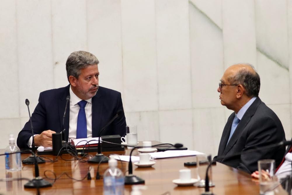 O presidente da Câmara, Arthur Lira, e o ministro Gilmar Mendes, do STF
