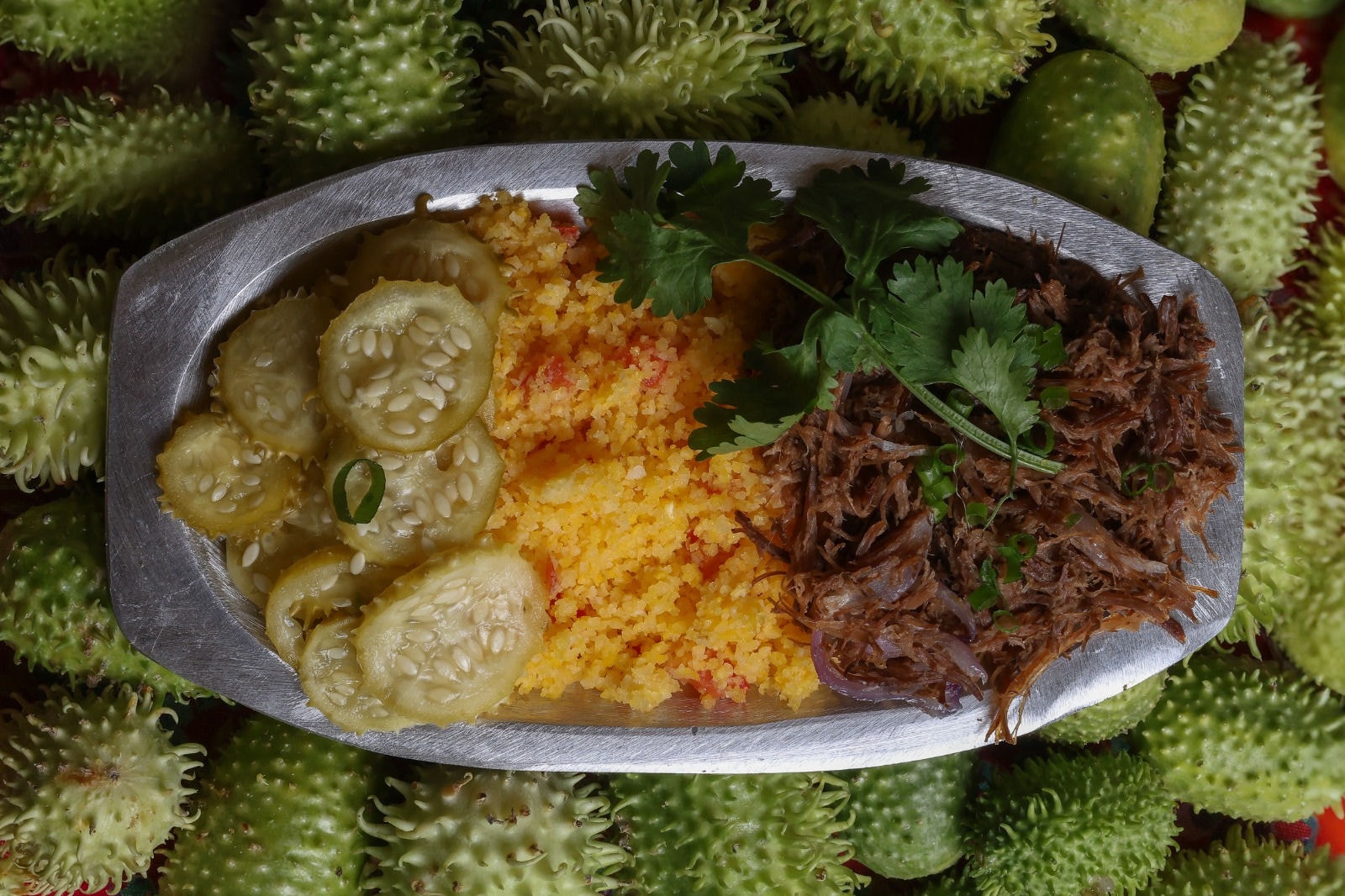  Cuscuz, carne de sol desfiada e maxixe do Maturi, em BH