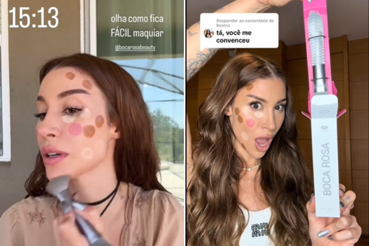 Boca Rosa defende prática de maquiagem usando apenas um pincel